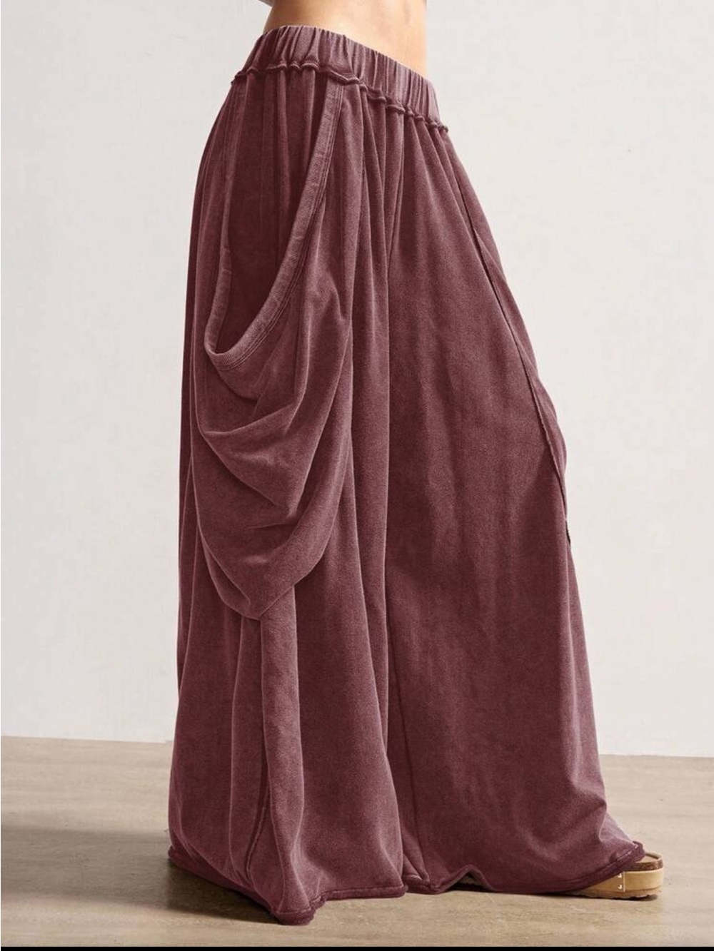Boho Relaxed Fits Comfy Wide-Leg Draped Pants